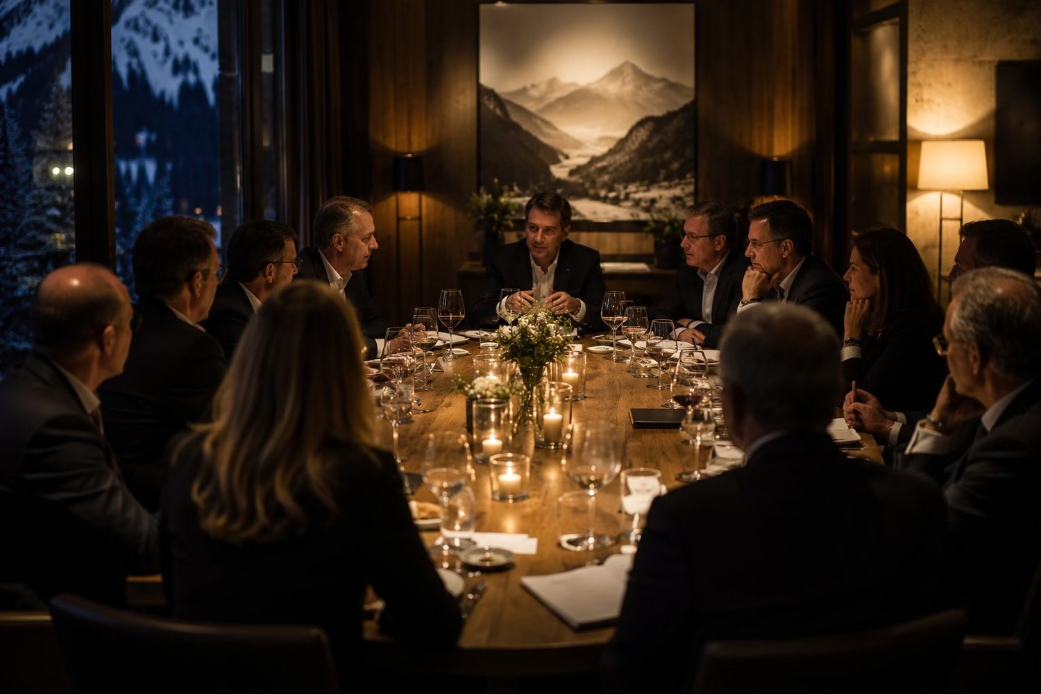 Curated dinner at Hungary House — Davos, January